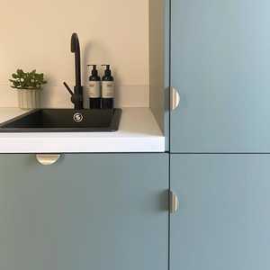 Tiradores de latón plateado ecológicos de diseño moderno para gabinetes de cocina y baño, venta al por mayor, ¡gran oferta! - Product Image 6