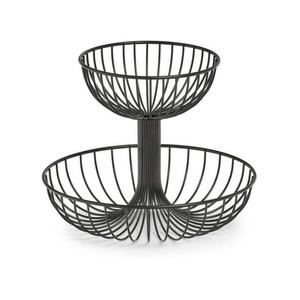 Cesta de Frutas Circular de Metal Resistente con Revestimiento Antioxidante, Diseño Plegable Ecológico para Almacenamiento en la Cocina y Exhibición de Alimentos - Product Image 1