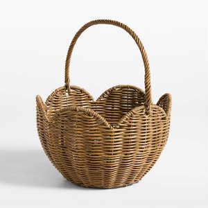Panier en osier à poignée ronde, panier de rangement décoratif, panier organisateur en rotin naturel, idéal pour la présentation de cadeaux et le rangement - Product Image 2