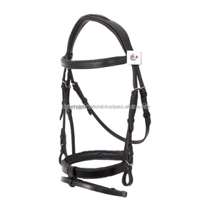 Bride Weymouth double en cuir de haute qualité pour chevaux Rembourrage doux et ajustement confortable - Product Image 3