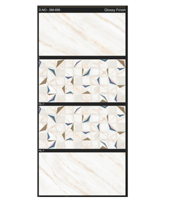 Carreaux muraux en céramique 300x600mm, brillants, émaillés, imprimés numériquement, modernes, décoratifs, pour salle de bain et cuisine - Product Image 6