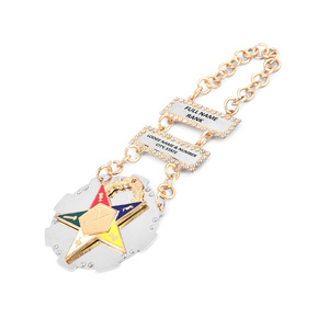 Collar de la Dama Digna de la Orden de la Estrella del Este, Joya Personalizada con Acabado Dorado, Esmalte Duro, Insignia Coleccionable Religiosa - Product Image 1