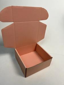 Boîtes d'expédition en carton ondulé personnalisées pour emballages cadeaux de produits roses - Product Image 2