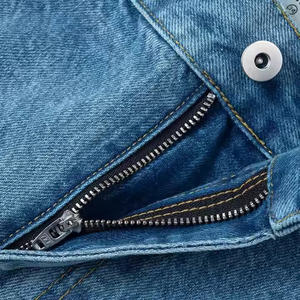 Nouvelle mode – Jean décontracté homme taille mi-haute en coton 100% avec strass personnalisés, anti-plis, multi-poches, délavage clair, fermeture éclair, collection automne - Product Image 3