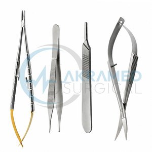 Kit de forceps porte-aiguilles micro-surgicaux de haute qualité, ciseaux à tissus, chirurgie orale, acier inoxydable, certifié CE - Product Image 6