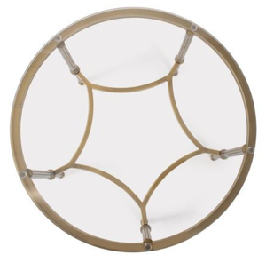 <b>Round</b> Glass Coffee <b>Table</b> <b>Gold</b> Stainless Steel Modern Living Room Side <b>Table</b> Minimalist Contemporary Furniture Durable - Product Image 3