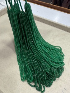 Cuentas facetadas de esmeralda natural de Zambia AAA de 3-4 mm, 16 pulgadas, piedra preciosa natural para la fabricación de joyas a precio de mayorista. - Product Image 4