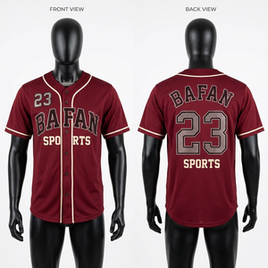 <b>100</b>% cotton T-<b>shirt</b> for men loose fit printed 180 GSM Poly Cotton Peach Black Panel Baseball Jersey Sublimation Embroidery - Product Image 2