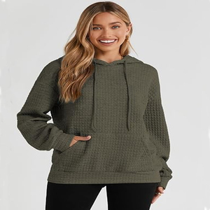 Custom Logo Print Women's Oversized Fleece Eco-Friendly <b>Waterproof</b> Quick Dry Breathable 320g Polyester/Cotton Winter Sweatshirt - Product Image 3