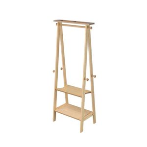 Gancho de pared y Perchero de 59 "de alto con acabado natural para prendas y abrigos - Product Image 1