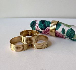 New Arrival Brass Napkin Rings Hotel Event Wedding Gold Finished Best Quality Metallic Napkin Holder Home Dining Tableware Decor - Product Image 4
