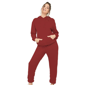 Conjunto deportivo de invierno personalizado de 2 piezas, sudadera con capucha y cremallera, pantalones jogger de corte regular. - Product Image 6
