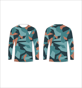 เสื้อยืดแขนยาวลายพรางสีน้ำตาลเข้มสำหรับผู้ชาย ลายพิมพ์แบบนามธรรม คอกลม สวมใส่สบายๆ สไตล์สตรีทแวร์ เหมาะสำหรับออกกำลังกาย - Product Image 5