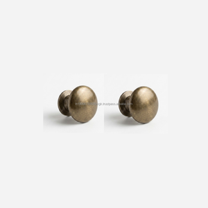AG Elements Solid Iron Antique <b>Brass</b> Cabinet Knob 22mm Round Luxury Furniture <b>Drawer</b> <b>Pull</b> Hardware Wardrobe Cupboard - Product Image 1