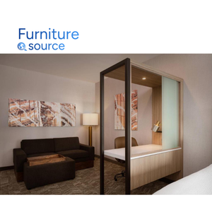 คุ้มค่าแก่การเสนอเฟอร์นิเจอร์โรงแรม-ชุดห้องนอนขนาดกะทัดรัดพร้อมแผ่นไม้เอ็มดีเอฟ + เอชพีแอลป้องกันรอยขีดข่วนทำจากเวียดนามสำหรับห้องสวีทสปริงฮิลล์ - Product Image 3