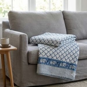 Hand Block Printed Cotton Sanganer Queen Size Kantha <b>Throws</b> <b>Large</b> Width Handmade Indian Quilt Traditional Bedding Homes Decor - Product Image 3