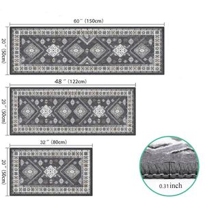 Kitchen Rugs <b>Runner</b> Sets 3 Non-Slip Farmhouse Kitchen Floor Mat <b>Carpet</b> Washable Doormat for Hallway and Entryway - Product Image 5