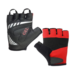 Guantes de Motociclismo de Medio Dedo en Cuero con Revestimiento de Poliuretano, Transpirables y Resistentes al Viento para Motocicleta/Bicicleta/Ciclismo - Unisex Ajustables - Product Image 2