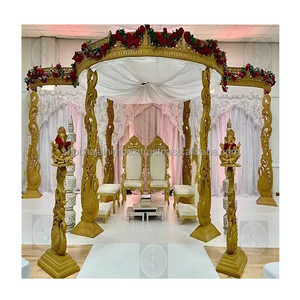 Ensemble de Mandap de Mariage en Fibre Durable Style Viana, Mandap Traditionnel en Fibre, Mandap Royal en Fibre, Fibre Décorative - Product Image 1