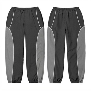 Pantalones Deportivos Premium de 110 GSM, 100% Algodón, Reversibles, con Cierre de Cordón, Color Rosa con Paneles Laterales Blancos, Estilo Urbano - Product Image 1