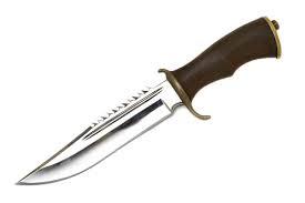 Couteau de chasse Bowie de haute qualité en acier inoxydable Stigma, manche en bois, étui en cuir, lame à pointe fixe, couteau d'extérieur - Product Image 4
