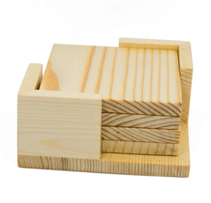 Posavasos de Madera para Regalo de Boda, Posavasos de Madera con Soporte, Posavasos de Bar de Estilo Moderno y Creativo - Product Image 4