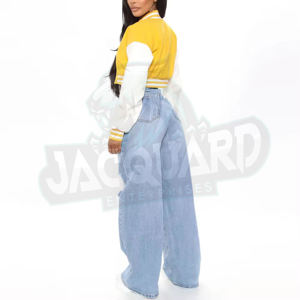 Chaqueta Varsity Corta con Cuello Alto para Mujer, Diseño Nuevo, Estilo Béisbol, Manga Larga, Moda Urbana - Product Image 5