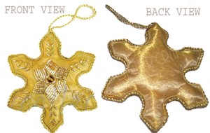 Adorno Navideño Acrílico Cuadrado Hecho a Mano de Alta Calidad, Decoración Festiva Personalizada para el Hogar, Bordado Zari al por Mayor - Product Image 5
