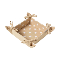 Vente en gros de corbeille à pain en toile ronde réutilisable écologique panier de rangement alimentaire jetable en coton recyclé pour la cuisine