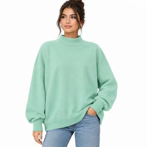 Women’s High <b>Neck</b> Sweatshirt <b>Mock</b> <b>Neck</b> Pullover <b>Top</b> Long Sleeve Casual Wear Comfortable Relaxed Design Everyday Fit Style - Product Image 5