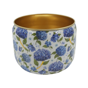 Jardinière en métal revêtu blanc et floral de qualité supérieure pour l'affichage de plantes d'intérieur et d'extérieur - Product Image 3