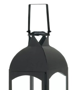 Farol de Vidrio y Metal en Oferta, con Acabado Negro Mate, Faroles de Metal para Velas, Decoración del Hogar para Exteriores, Hechos a Mano y Personalizados - Product Image 2