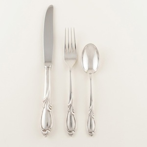 Great Quality Silverware Set Premium Ornate Scrollwork Design High End <b>Flatware</b> For Formal Dining Weddings & Hotels Decorative - Product Image 1