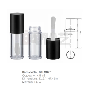 Tube transparent brillant pour produits liquides, conteneur vide pour cosmétiques, matériaux d'emballage, stockage de produits de maquillage haute visibilité - Product Image 1