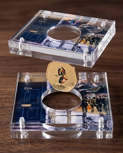 Présentoir de reconnaissance pour médailles et pièces de monnaie haut de gamme : Support élégant en acrylique et bois pour mettre en valeur les réalisations - Product Image 3