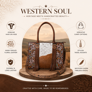 Sac fourre-tout en cuir de vachette à poils, fait main, style western, avec franges, bandoulière réglable, pour usage quotidien et voyage. - Product Image 5