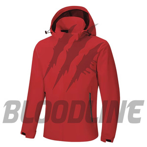 Veste imperméable à capuche pour homme, manches longues, noire, impression par sublimation, vêtements d'extérieur pour l'hiver - Product Image 5