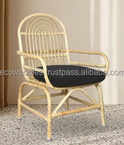 Chaise pour enfant en bambou et rotin, faite à la main, en forme de fleur, style moderne, pour bébé, tout-petit, extérieur, ferme, chambre, salon - Product Image 5
