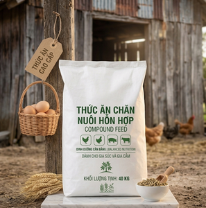 Sacos de Papel Kraft Blanco Resistentes de 25 kg y 40 kg con Fondo Cosido, Personalizados con Marca, para Alimento de Aves y Ganado - Product Image 1