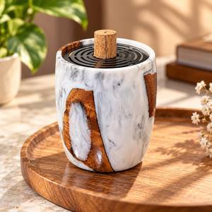 Elegante Quemador de Incienso de Resina y Madera, Porta Incienso de Diseño Premium, Decoración Árabe de Lujo, Hecho a Mano, Personalizable, Único - Product Image 1