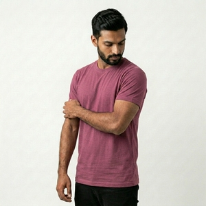 T-shirt pour homme en coton biologique durable, tricoté, doux au toucher, imprimé animal, avec étiquettes personnalisées au col, séchage rapide et respectueux de l'environnement - Product Image 6