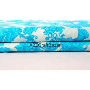 Tissu indien imprimé au bloc, tissé à la main, 100 % coton - Séchage rapide, respirant, écologique, léger pour femmes et filles, idéal pour l'été - Product Image 6