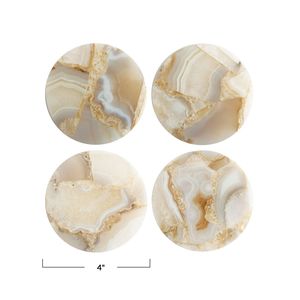 ชุดจานรองแก้วเรซิ่นหินอ่อนพรีเมียม - Product Image 2