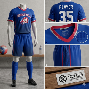 Uniformes Deportivos Personalizados para Equipos Escolares, Clubes y Ligas: Camisetas y Pantalones Cortos de Dodgeball de Alto Rendimiento - Product Image 4