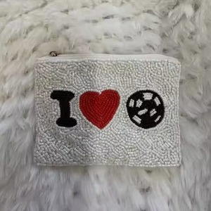 Fashionable Customizable <b>Seed</b> Beads Beaded Coin Purse for Makeup Coins Cards & Small Items-Designer Handmade Promotional Gift - Product Image 4