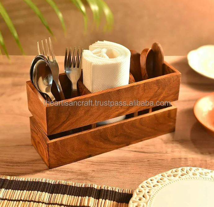 Klassischer Rechteckiger Handgefertigter Besteckständer aus Holz Küchenutensilien-Halter Besteck-Organizer Arbeitsplatten-Aufbewahrung| Alibaba.com