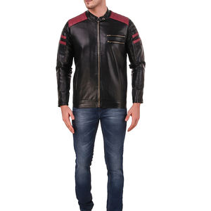 Chaqueta de Cuero para Hombre, Corte Ajustado, Manga Larga, Estilo Casual, con Cierre, Proveedor Directo de Fábrica, Chaqueta de Invierno - Product Image 5