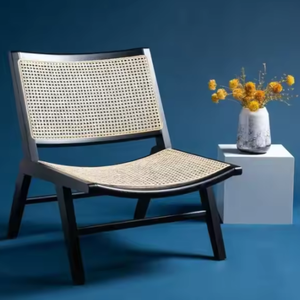 Sillón de Ratán de Estilo Minimalista con Estructura de Madera de Teca para Jardín, Muebles a Precio Accesible - Product Image 5