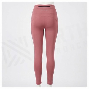 High Waist Full Length <b>Leggings</b> <b>With</b> <b>Pockets</b> Solid Color Seamless Spandex Nylon Four-Way Stretch Women's Yoga Wear - Product Image 2