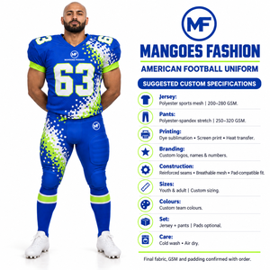 Conjunto de Pantalones y Camiseta de Fútbol Americano Personalizados, Cuello en V, Manga Corta, Transpirable, Antibacterial, Uniforme Personalizado con Cintura Elástica - Product Image 6